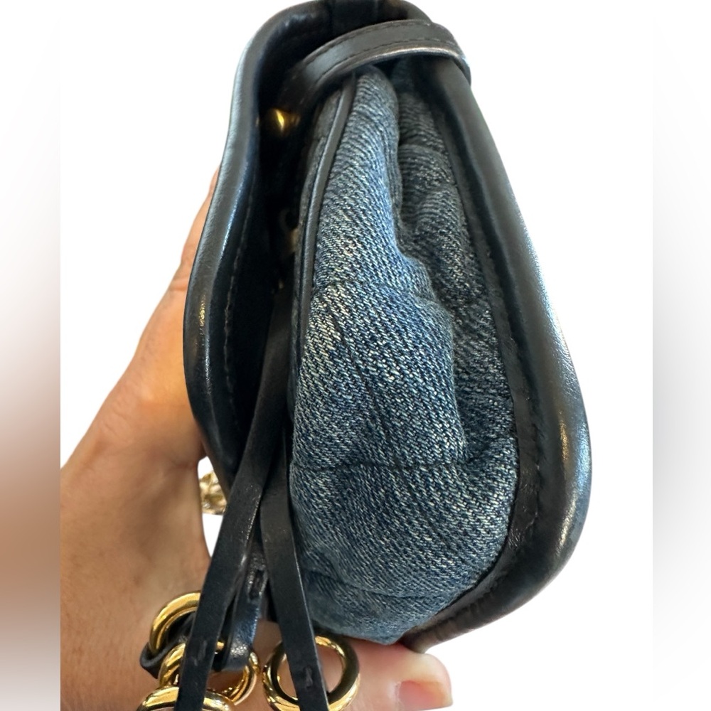PRADA  Denim Corsaire Waist / Crossbody Bag 2017 Collection RARE Authentic- Dust - Picture 6 of 16